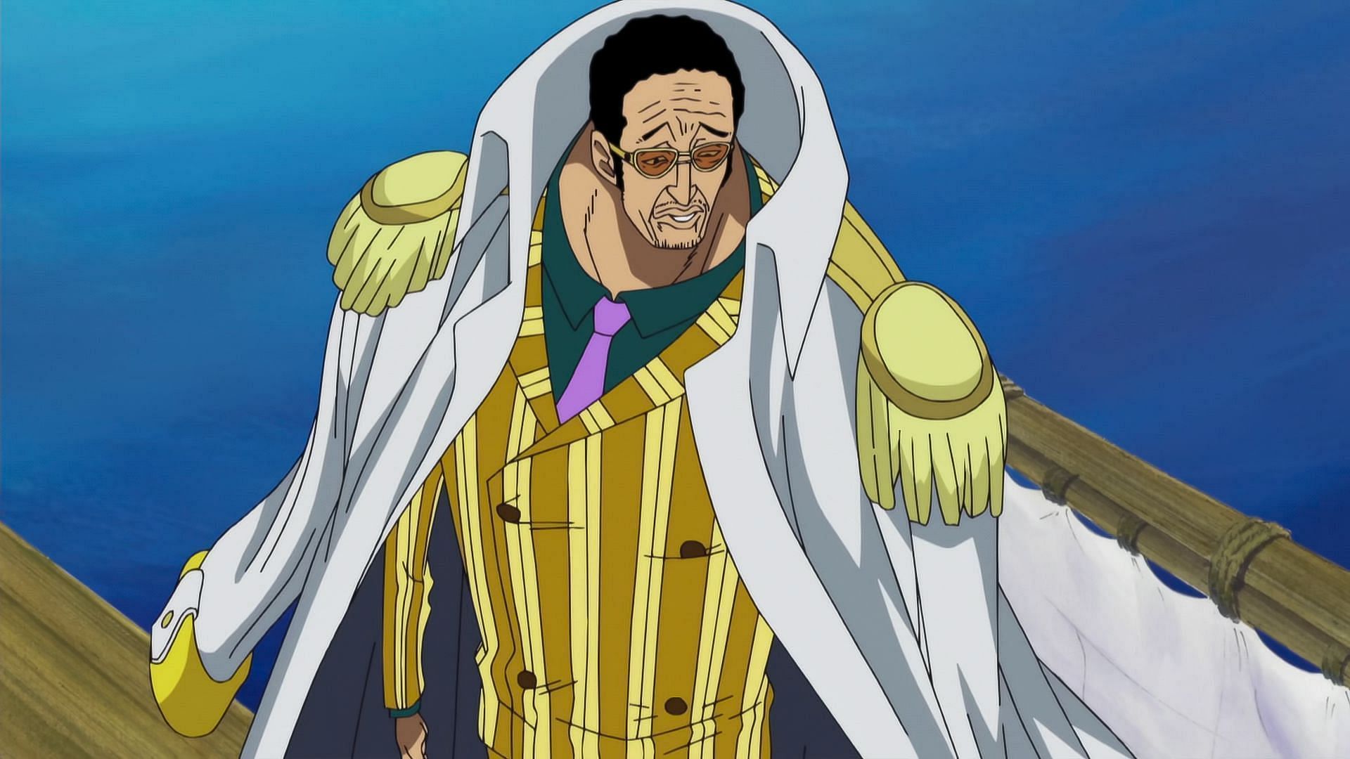 Admiral Kizaru as seen in the series' anime (Image via Toei Animation)
